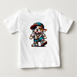 ストリートスタイル・ブルドッグ ベビーTシャツ