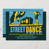 ストリートダンスパーティーの招待状 招待状 (正面/裏面)