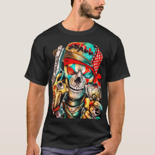 ストリートハッスル・スカルグラフィック - アーバンキングエディション Tシャツ