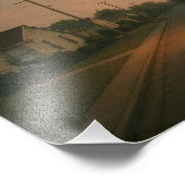 ストリートライトとトワイライトの近所 – Dreamcore フォトプリント (角)