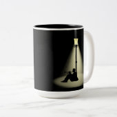 ストリートライトダンサージャズミュージックコーヒーマグ ツートーンマグカップ (正面右)