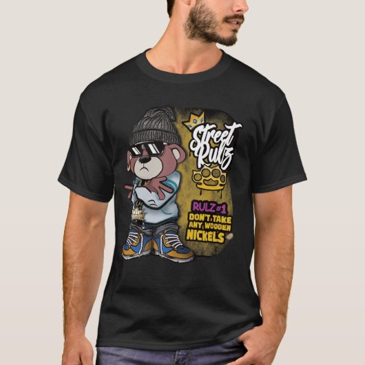ストリートルール ベアのアドバイス Tシャツ (正面)