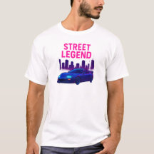 ストリートレジェンド - ネオン スポーツカー Tシャツ