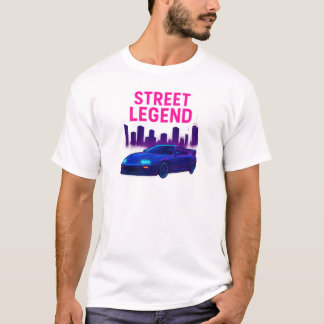 ストリートレジェンド - ネオン スポーツカー Tシャツ