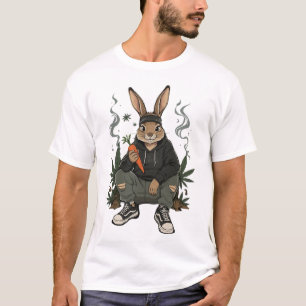 ストリートワイズラビットスモーキングアート Tシャツ