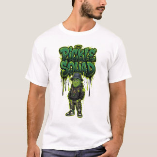 ストリート系落書き風ピクルス部隊ヒップホップ グラフィック Tシャツ
