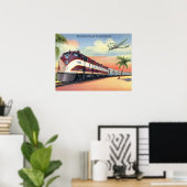 ストリーナートレイン,素晴らしいフロリダ,ヴィンテージ ポスター (ホームオフィス)