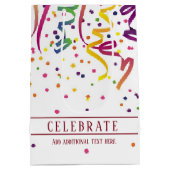 ストリーマカラフルー及び紙吹雪抱き枕 ミディアムペーパーバッグ (裏面)