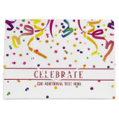 ストリーマカラフルー及び紙吹雪抱き枕 ラージペーパーバッグ (正面)