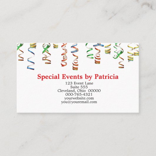 ストリーマカラフルーQRコードフォトプロフェッショナル 名刺 (正面)