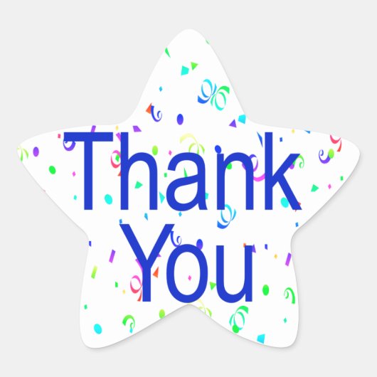 ストリーマーでステッカーをありがとう 星シール (正面)