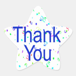 ストリーマーでステッカーをありがとう 星シール