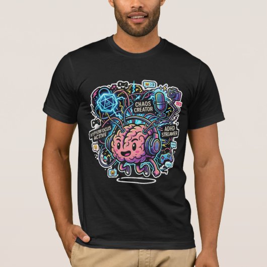 ストリーマーの脳波パーカー Tシャツ (正面)