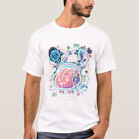 ストリーマーの脳波フーディー Tシャツ (正面)