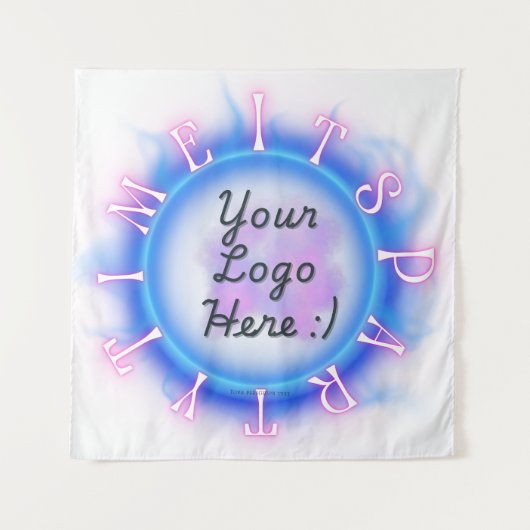 ストリーマーパーティータイム背景 タペストリー (正面)