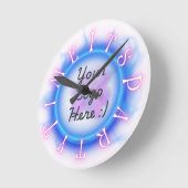 ストリーマーパーティー時間時計 ラウンド壁時計 (傾斜)