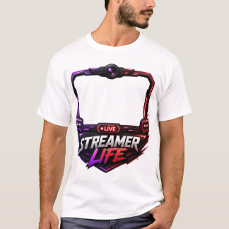 ストリーマーライフ ライブゲーム実況 クリエイターTシャツ Tシャツ