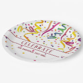 ストリーマー及び紙吹雪紙プレート ペーパープレート (アングル)