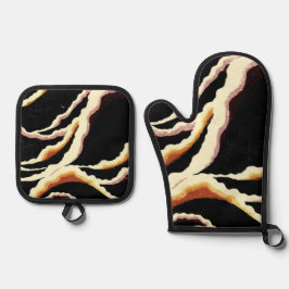 ストリーマー装飾デザイン1902 鍋つかみ&鍋敷きセット