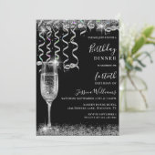 ストリーマー&スパークル誕生日ディナー 招待状 (スタンド正面)