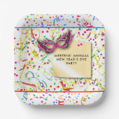 ストリーマー&紙吹雪新年のイブパーティー ペーパープレート (正面)
