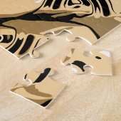 ストリーミングオレンジ抽象芸術 ジグソーパズル (側面)