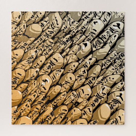 ストリーミングオレンジ抽象芸術 ジグソーパズル (縦)