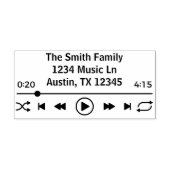 ストリーミングミュージックをテーマにした差出人住所 セルフインキングスタンプ (デザイン)