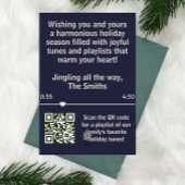 ストリーミングミュージックプレーヤーフォトクリスマスブルー シーズンカード