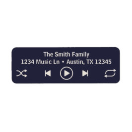 ストリーミングミュージックプレーヤーブルー差出人住所 ラベル