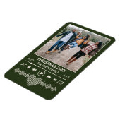 ストリーミング音楽グリーンプレーヤーフォトクリスマス マグネット (左側)