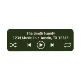 ストリーミング音楽プレーヤーグリーン差出人住所 ラベル