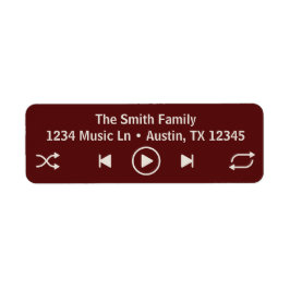 ストリーミング音楽プレーヤーレッド差出人住所 ラベル