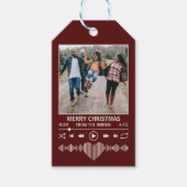 ストリーミング音楽Red Playerフォトクリスマス ギフトタグ (正面)