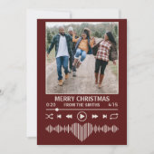 ストリーミング音楽Red Playerフォトクリスマス シーズンカード (正面)