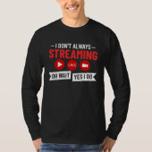 ストリーミング ゲーム配信者 オンライン ビデオ マイク Tシャツ (正面)