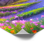 ストリームに沿ってさくらんぼブロッサム路地 ポスター (角)