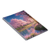 ストリームの流れ桜で飾られた公園 ノートブック (右側)