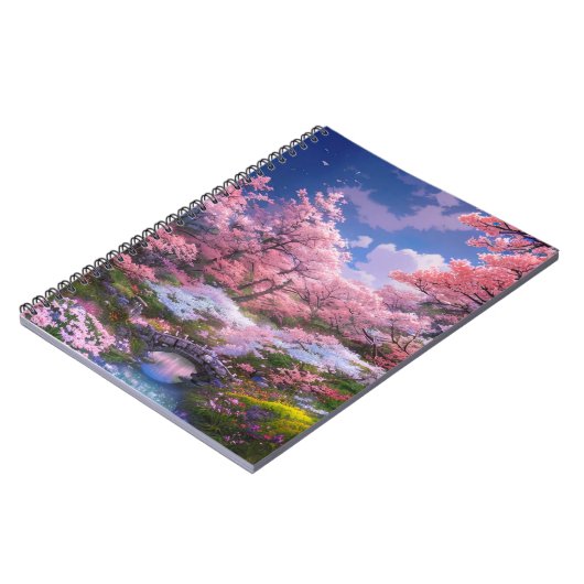 ストリームの美しいと桜ブリッジ ノートブック (左側)