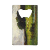 ストリームの近くの牛の明るいシーン – エドワード・ミッシュ クレジットカード栓抜き (正面)