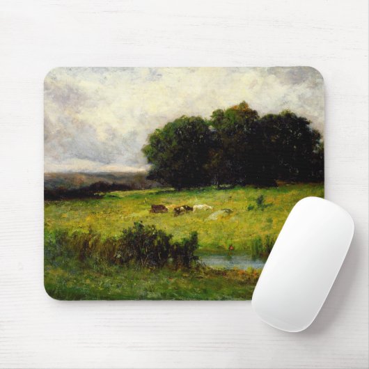 ストリームの近くの牛の明るいシーン – エドワード・ミッシュ マウスパッド (マウス)