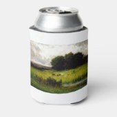 ストリームの近くの牛の明るいシーン – エドワード・ミッシュ 缶クーラー (缶裏面)