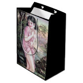 ストリームオアシスで上海の中国人女性にからかわれて ミディアムペーパーバッグ (裏面アングル)