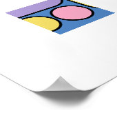 ストリームラインモデネレトロスタイル幾何学的デザイン ポスター (角)