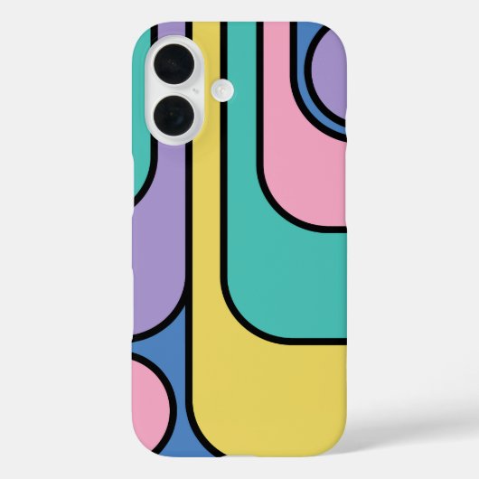 ストリームラインモデネレトロスタイル幾何学的デザイン Case-Mate iPhoneケース (裏面)