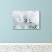 ストリーム凍ってい- キャンバスプリント (インサイチュ (ウッドフロア))