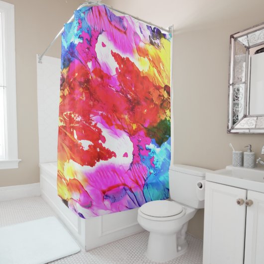 ストリーム絵を描シャワーカーテン シャワーカーテン (インサイチュ)