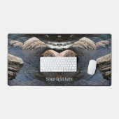 ストリーム自然 パーソナライズされた デスクマット (キーボード&マウス)