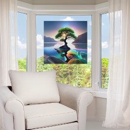 ストリーム鮮やか内のカラーローンのツリー ウィンドウサイン