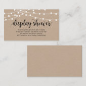 ストリ素朴ングライト、黒いスクリプト、ディスプレイシャワー エンクロージャーカード (正面/裏面)